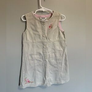 OshKosh B'gosh Beige Dress with Pink Floral Detail